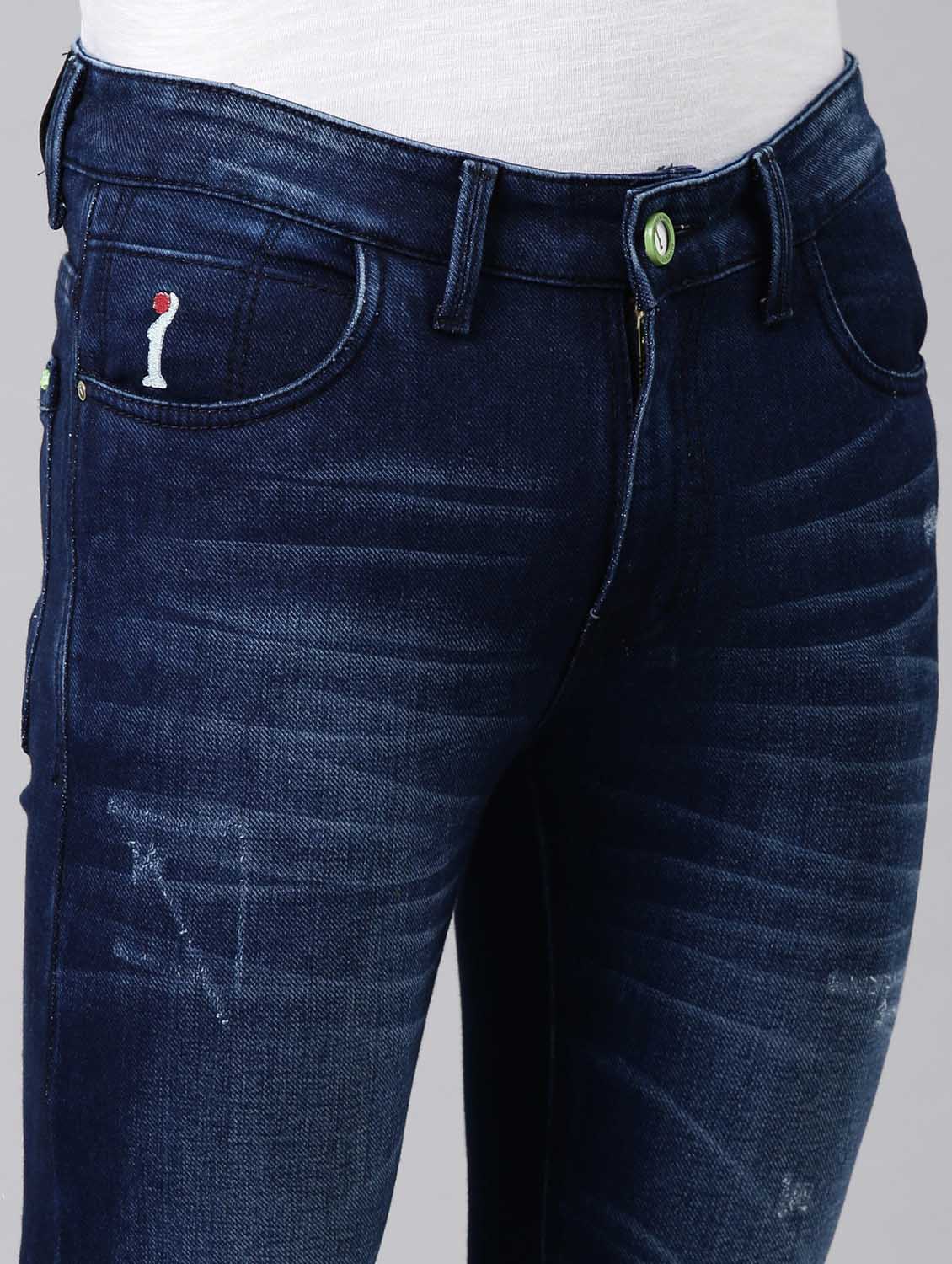 mens skinny fit distressed jeans - 20022605 - Standard Image - 4