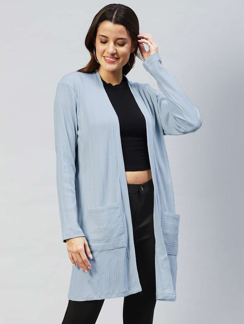 light blue cotton shrug - 20022869 -  Standard Image - 1