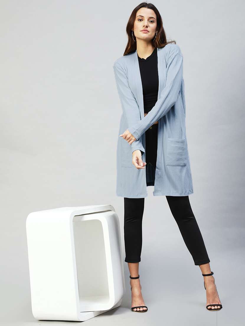 light blue cotton shrug - 20022869 -  Standard Image - 4