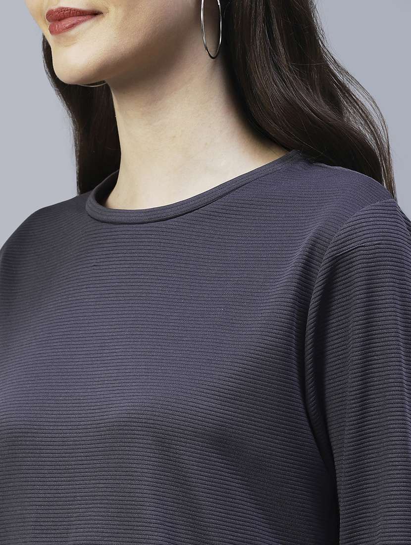 women's straight round neck top - 20022915 -  Standard Image - 4