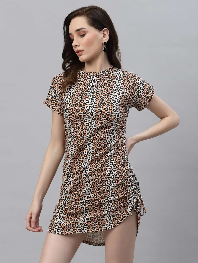 women's bodycon animal print dress - 20022974 -  Standard Image - 1