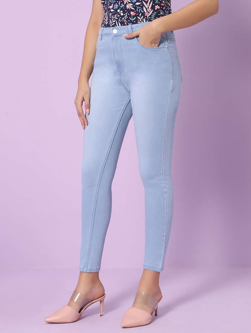 women's plain slim fit jeans - 20023001 -  Standard Image - 1