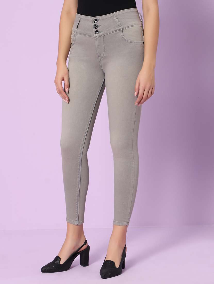 women's plain slim fit jeans - 20023002 -  Standard Image - 1