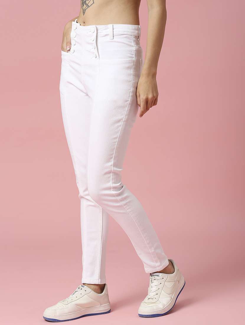 women's plain slim fit jeans - 20023017 -  Standard Image - 1