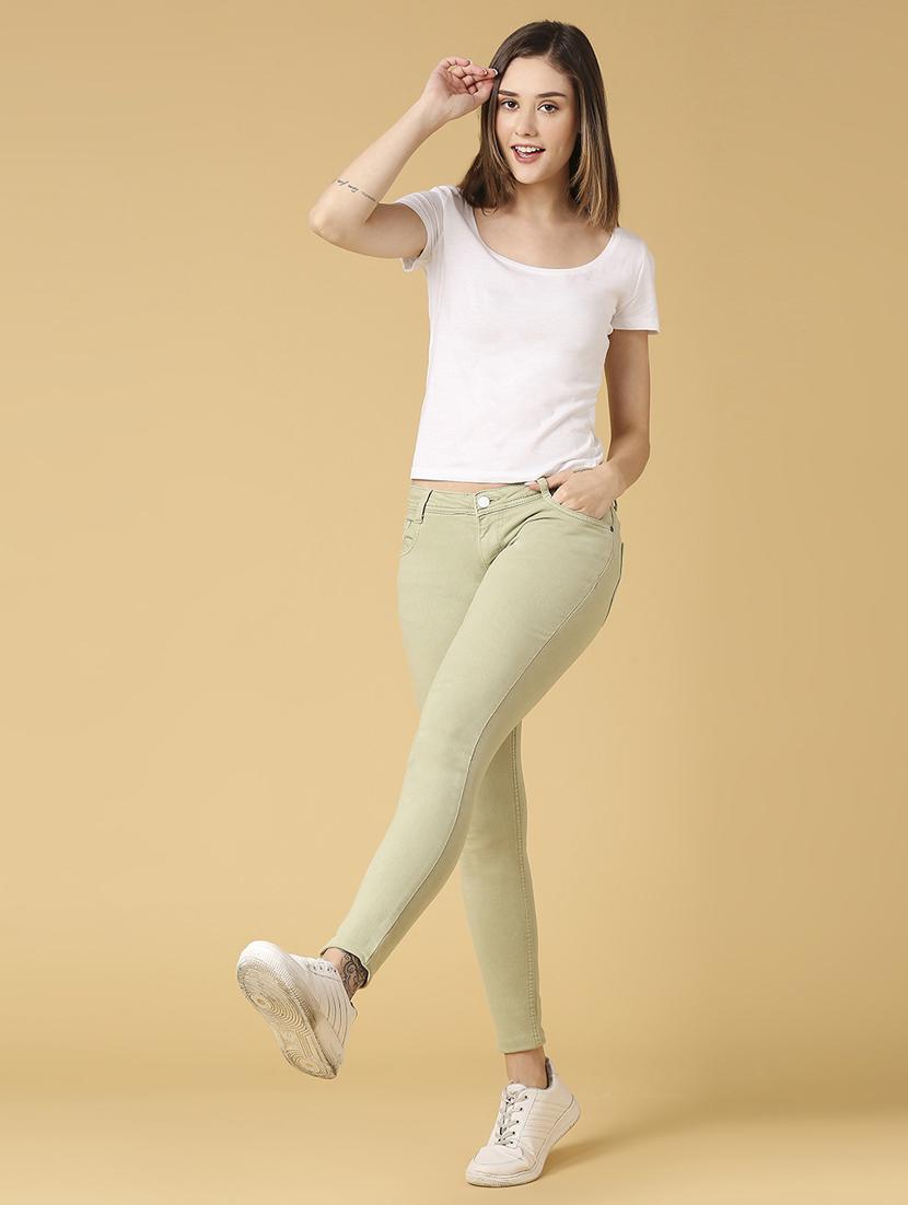 women's plain skinny fit jeans - 20023024 - Standard Image - 4