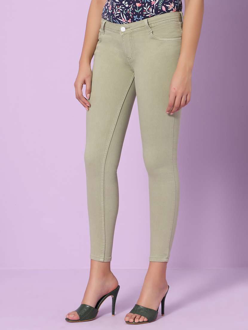 women's plain slim fit jeans - 20023025 -  Standard Image - 1