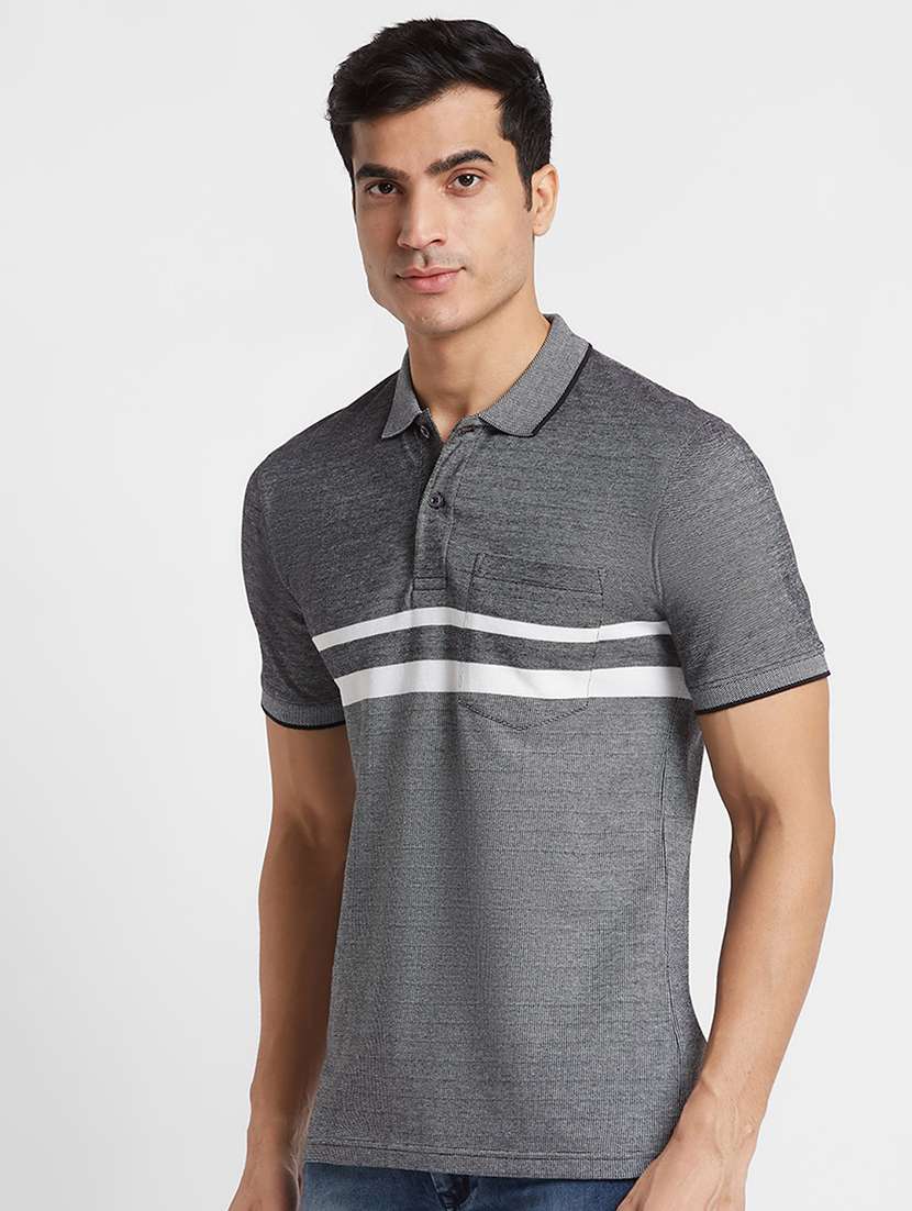 mens striped polo t-shirt  - 20023040 -  Standard Image - 1