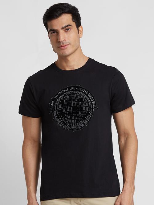 round neck printed regular t-shirt - 20023048 - Standard Image - 0