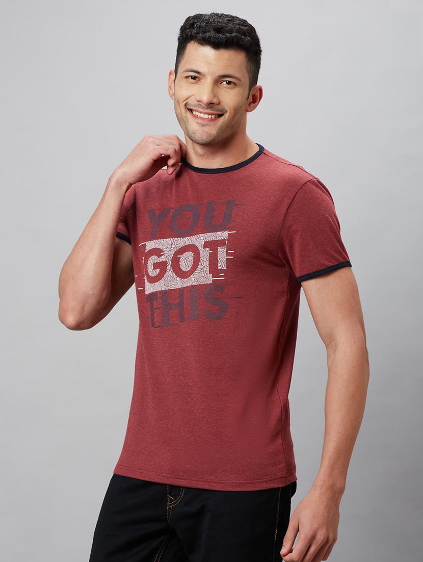 round neck printed regular t-shirt - 20023064 - Standard Image - 1