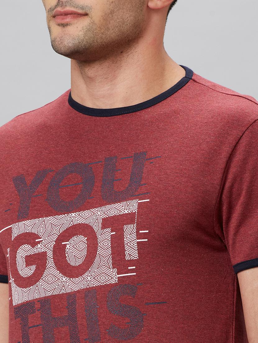 round neck printed regular t-shirt - 20023064 - Standard Image - 4