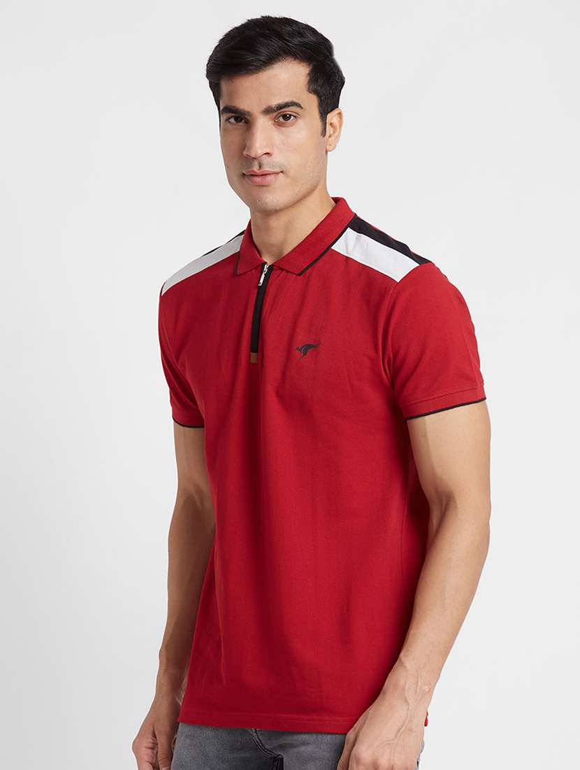 mens solid polo t-shirt  - 20023072 -  Standard Image - 1