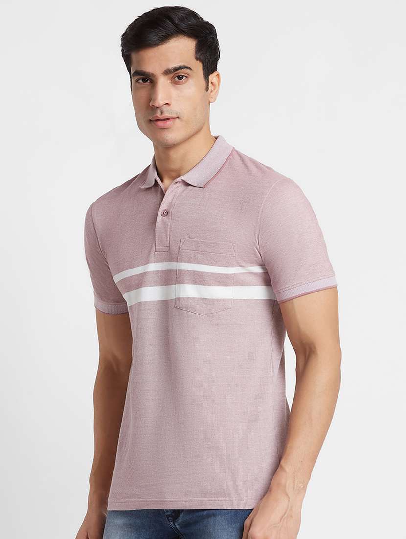 mens striped polo t-shirt  - 20023073 -  Standard Image - 1