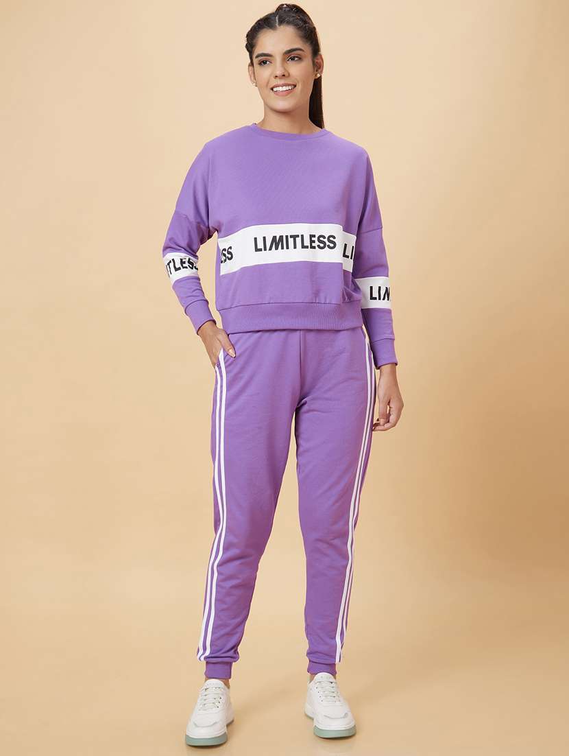 women's placement print long sleeve sweatshirt - 20023076 -  Standard Image - 4