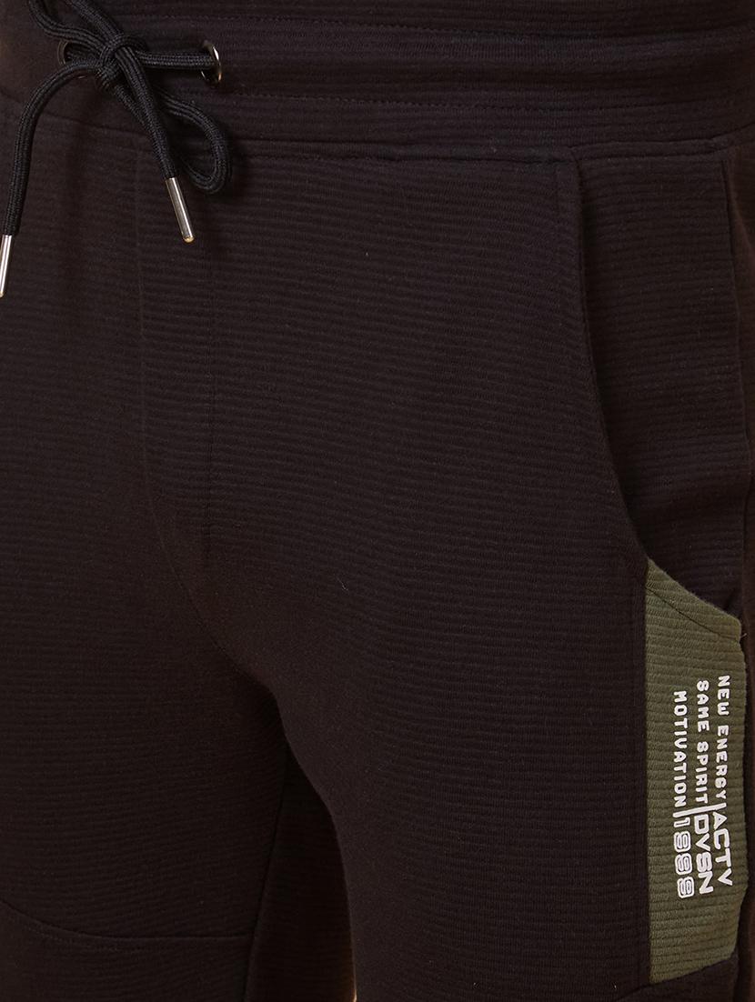 men black cotton joggers - 20023801 - Standard Image - 4