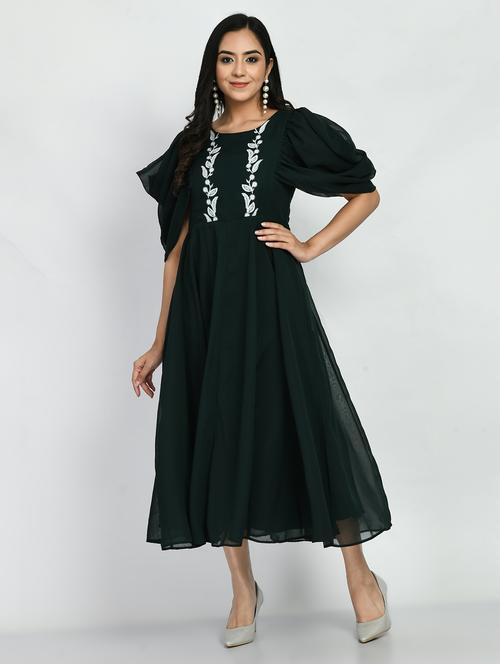 women's fit & flare midi dress - 20024015 - Standard Image - 0