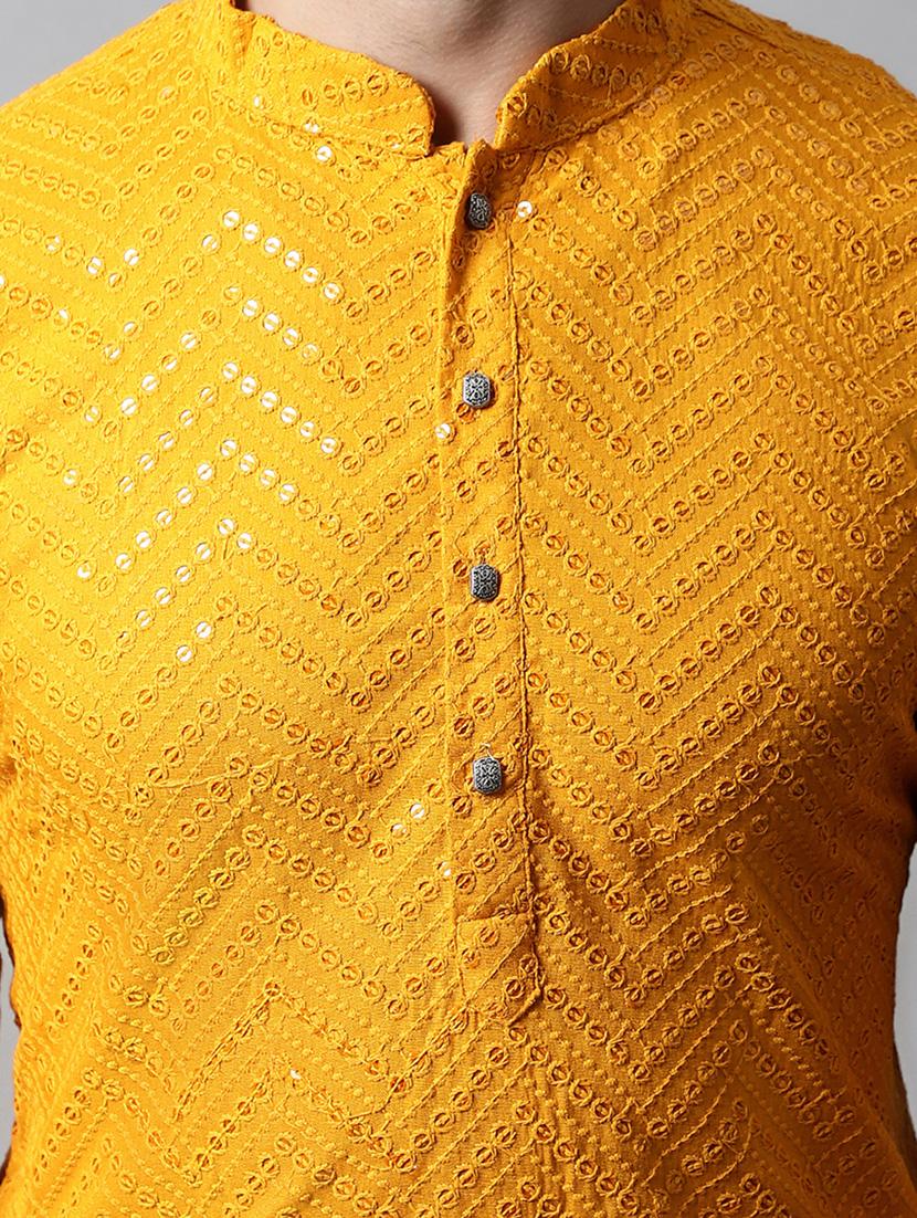 embroidered kurta pyjama set - 20024811 - Standard Image - 4