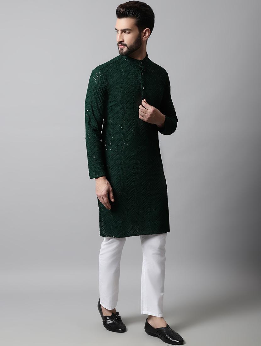 embroidered kurta pyjama set - 20024812 -  Standard Image - 1