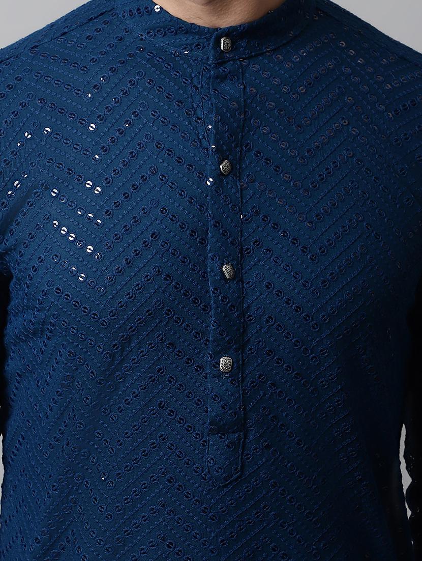 embroidered kurta pyjama set - 20024813 - Standard Image - 4