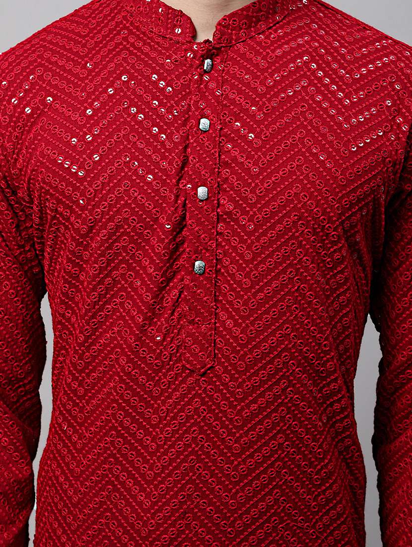 embroidered kurta pyjama set - 20024816 -  Standard Image - 4