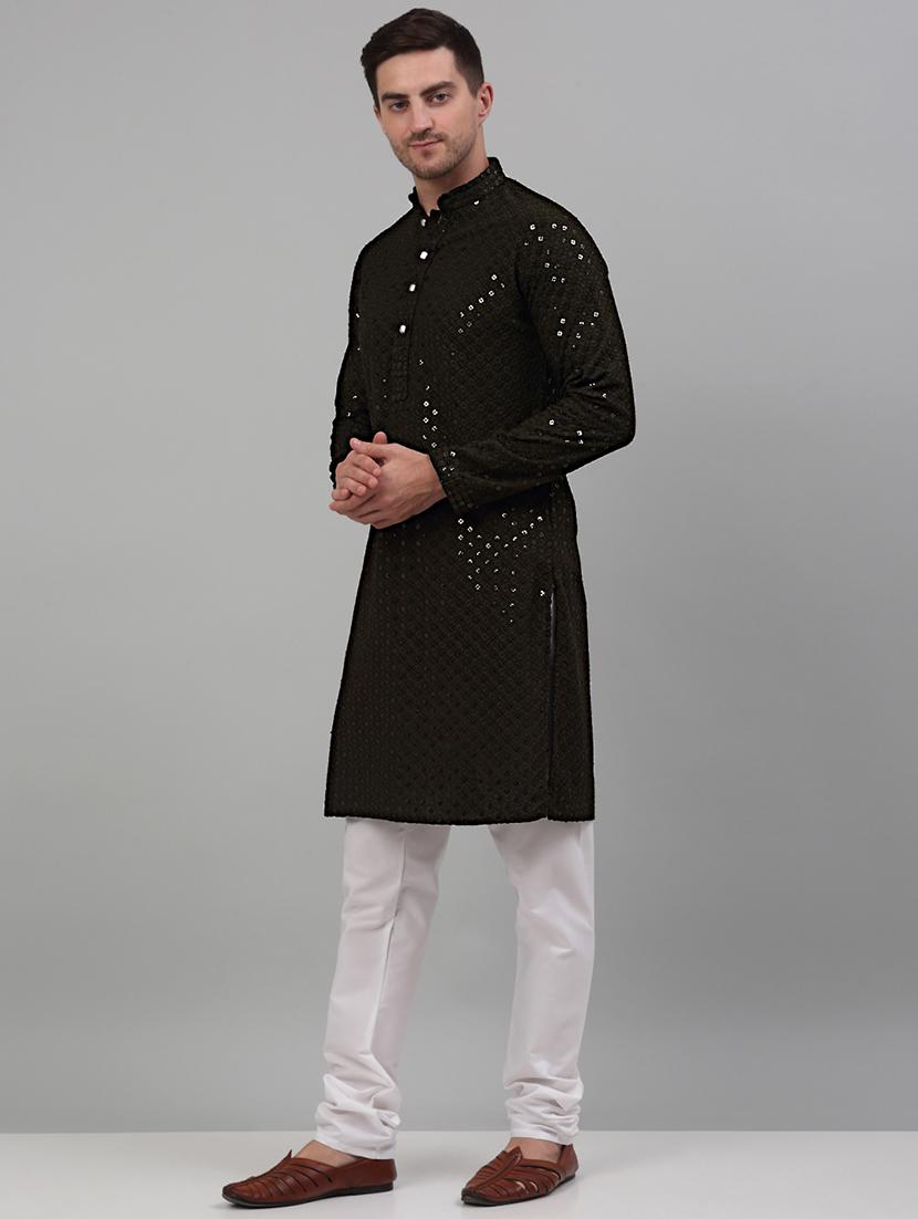 embroidered kurta pyjama set - 20024819 - Standard Image - 1