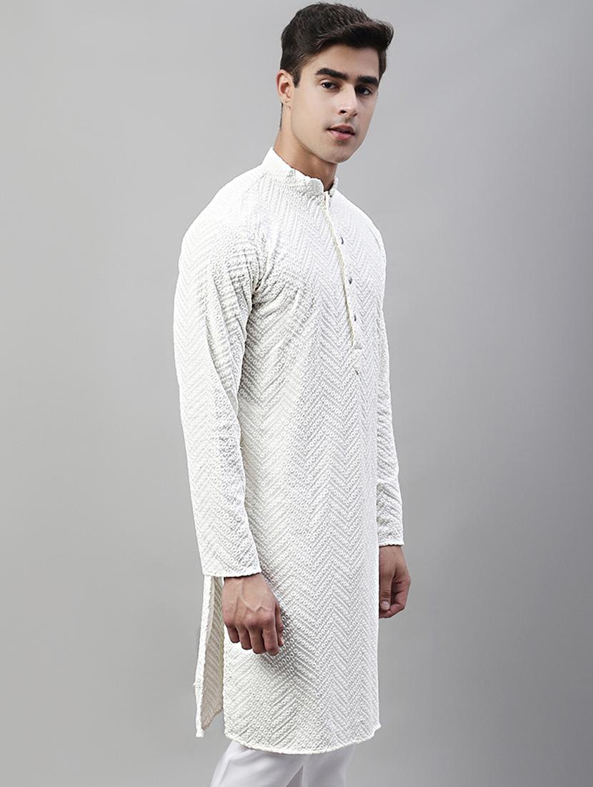 embroidered long kurta with sequin work - 20024851 - Standard Image - 1