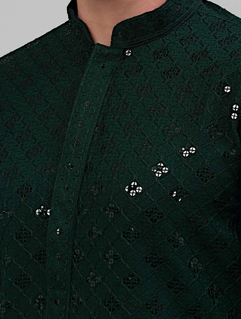 embroidered long kurta with sequin work - 20024874 -  Standard Image - 4