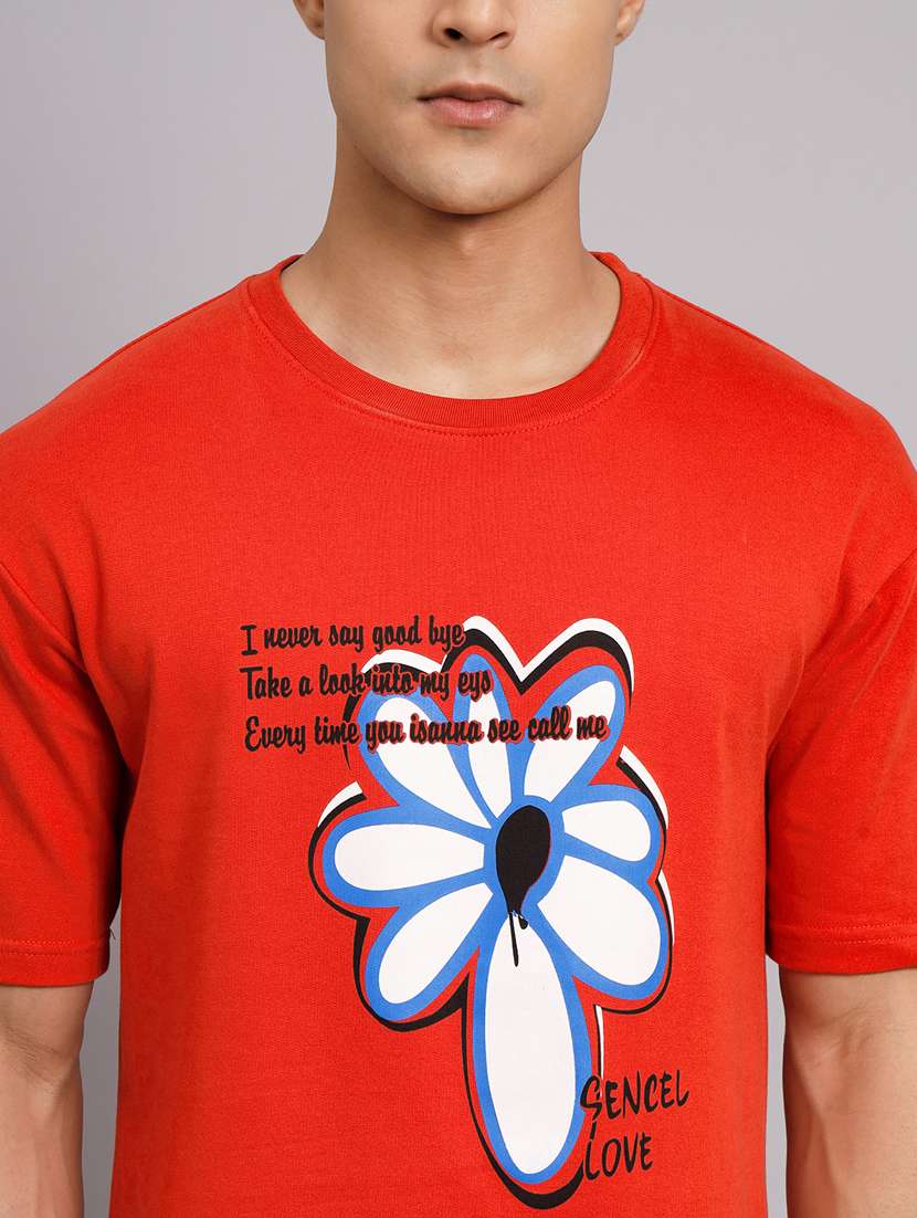 round neck printed regular t-shirt - 20024920 -  Standard Image - 4