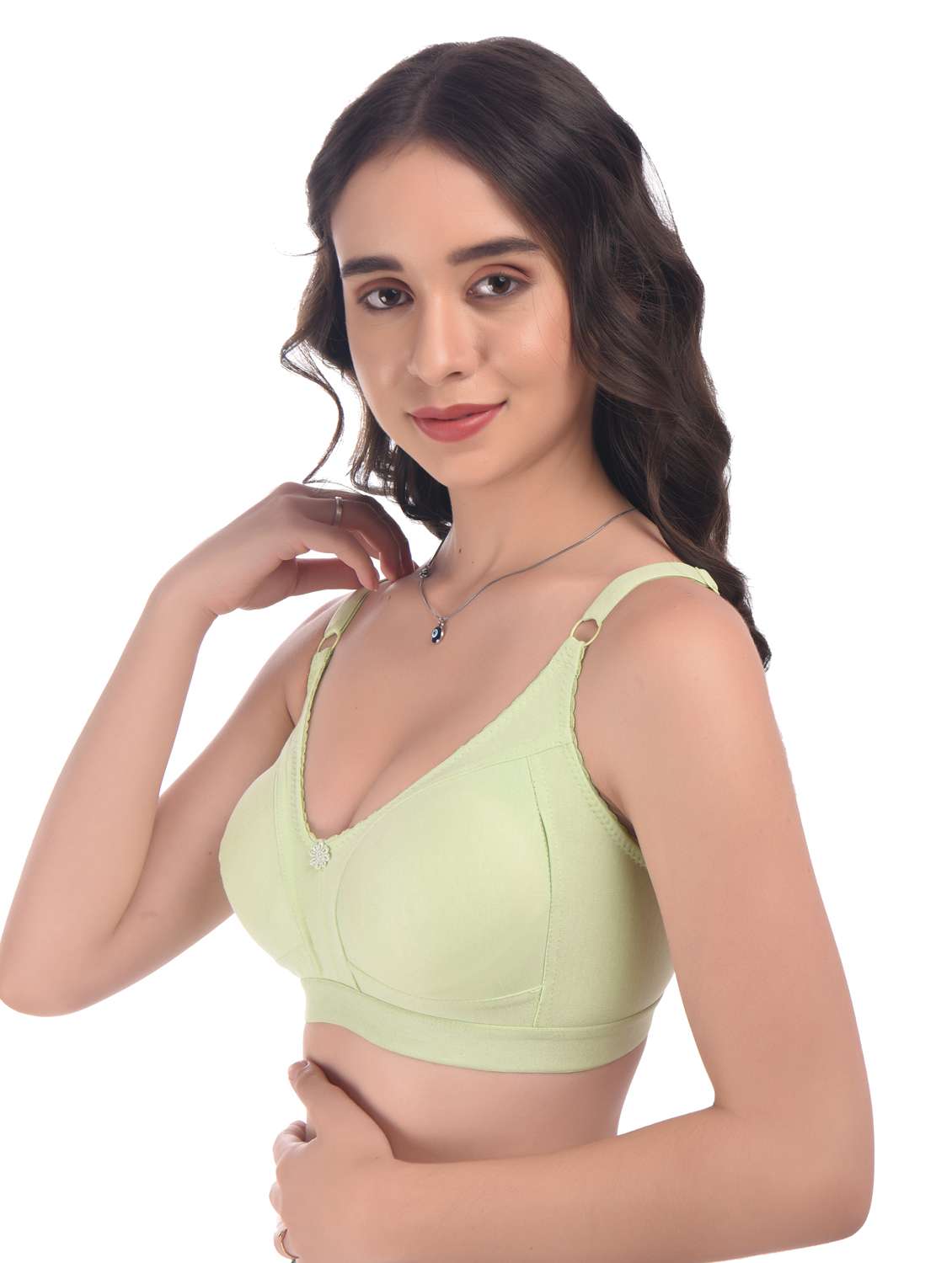 green hosiery tshirt bra - 20024935 -  Standard Image - 1