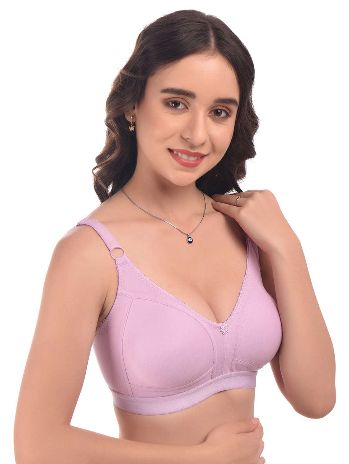 purple hosiery tshirt bra - 20024936 -  Standard Image - 1