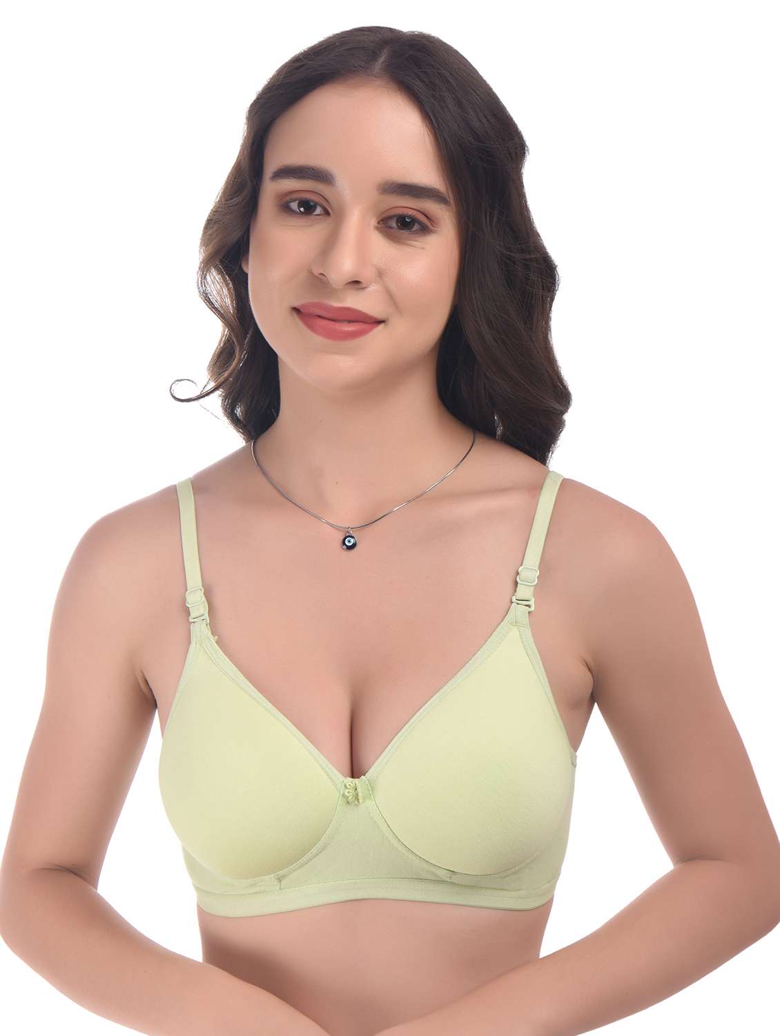 green hosiery tshirt bra