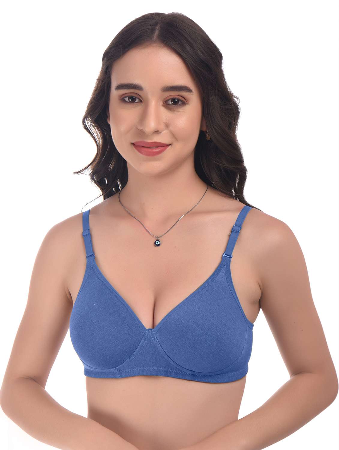 blue hosiery tshirt bra