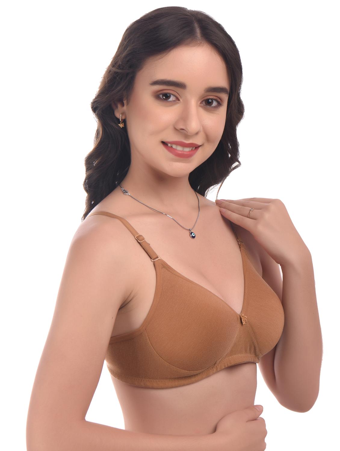 brown hosiery tshirt bra - 20024950 - Standard Image - 1