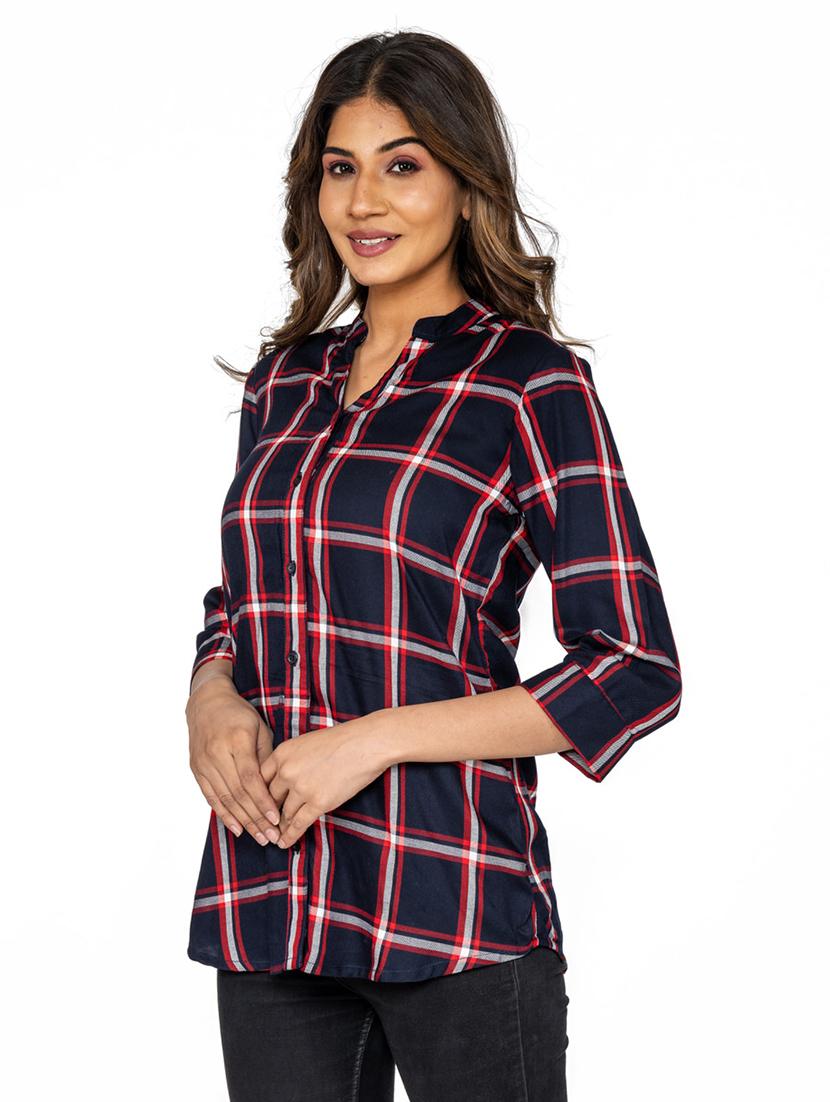 check print regular shirt for women - 20025321 -  Standard Image - 1