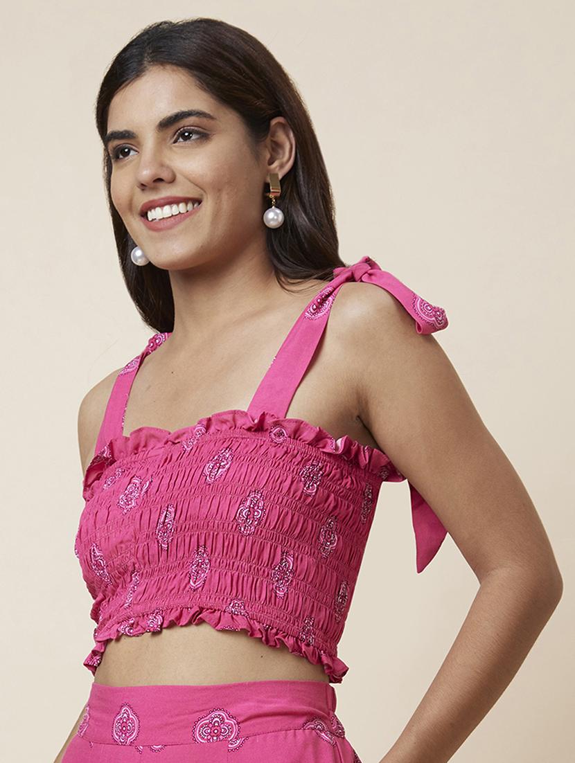 women's crop shoulder strap top - 20025446 -  Standard Image - 1