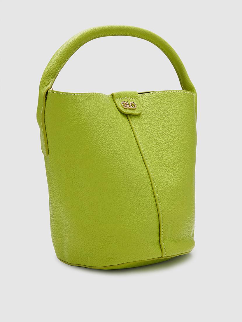 green leatherette (pu) hobo handbag - 20025452 - Standard Image - 4