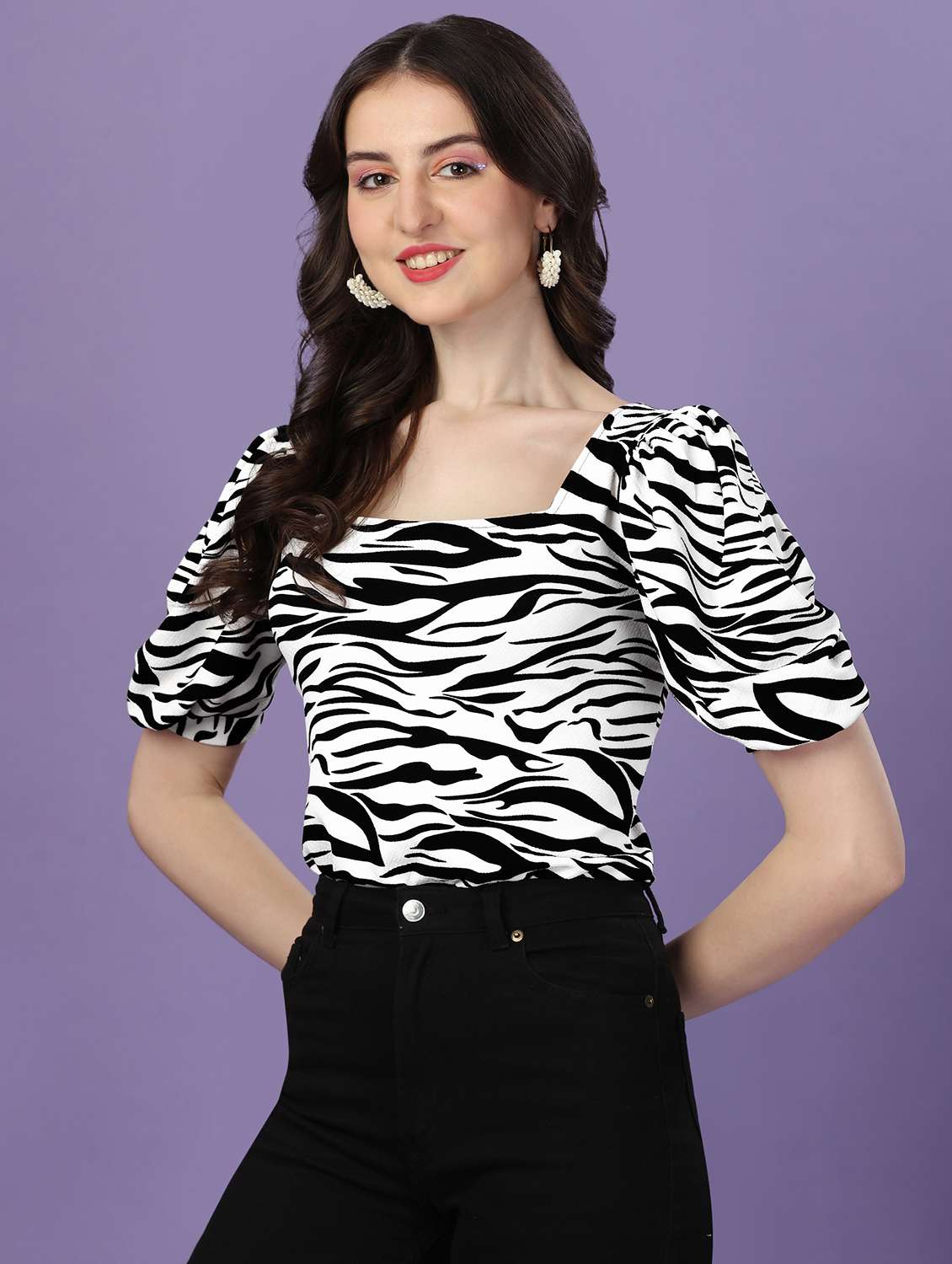 women's straight square neck top - 20026248 -  Standard Image - 1