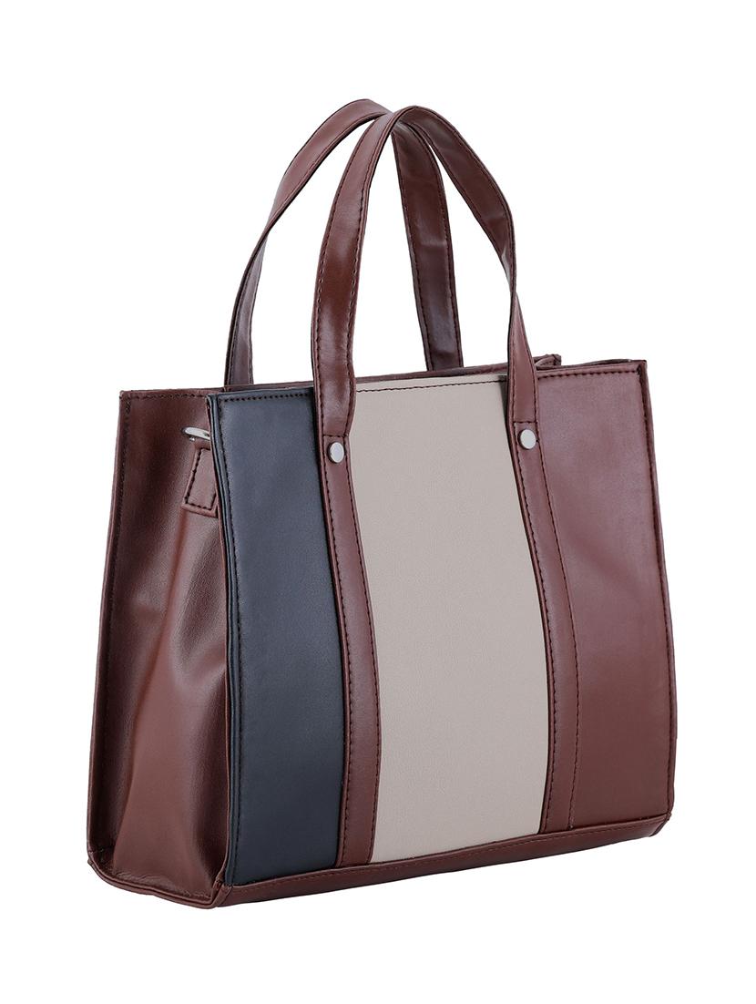 color block leatherette (pu) regular handbag - 20026765 - Standard Image - 4