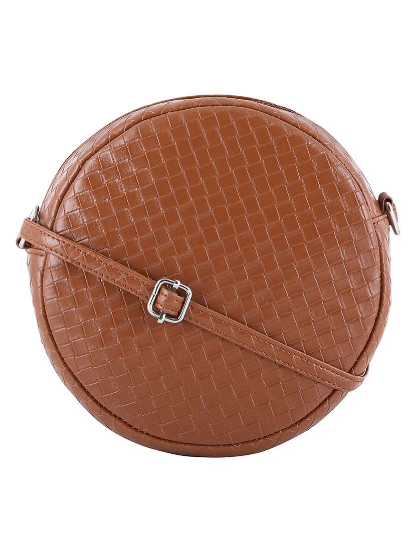 nude leatherette (pu) sling bag - 20026795 -  Standard Image - 1