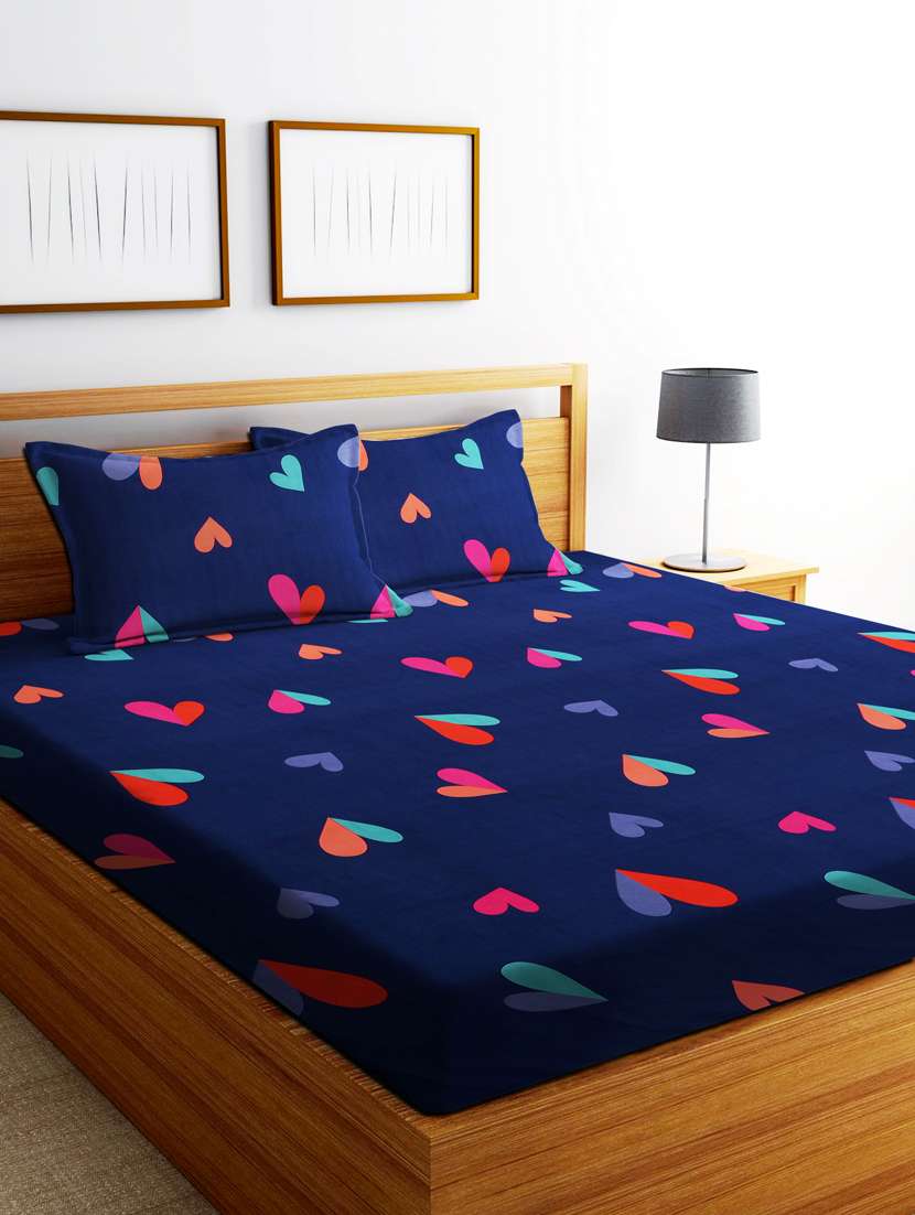 double queen bedsheet with 2 pillow covers