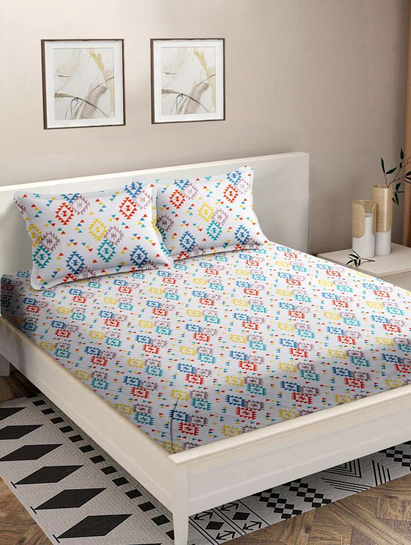 double queen bedsheet with 2 pillow covers