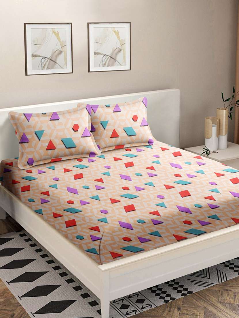 double queen bedsheet with 2 pillow covers