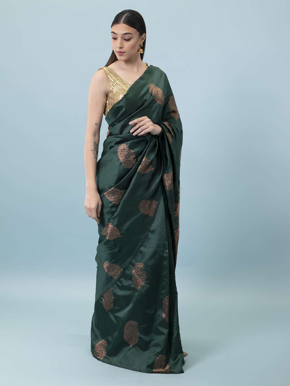 women's banarasi saree with blouse - 20029502 -  Standard Image - 1