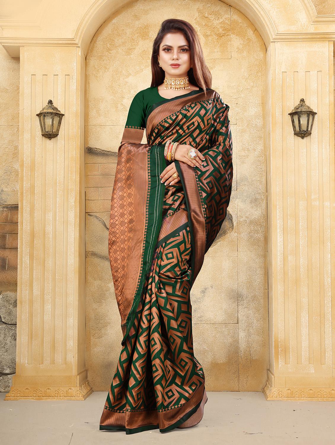 women's banarasi saree with blouse - 20029521 - Standard Image - 1