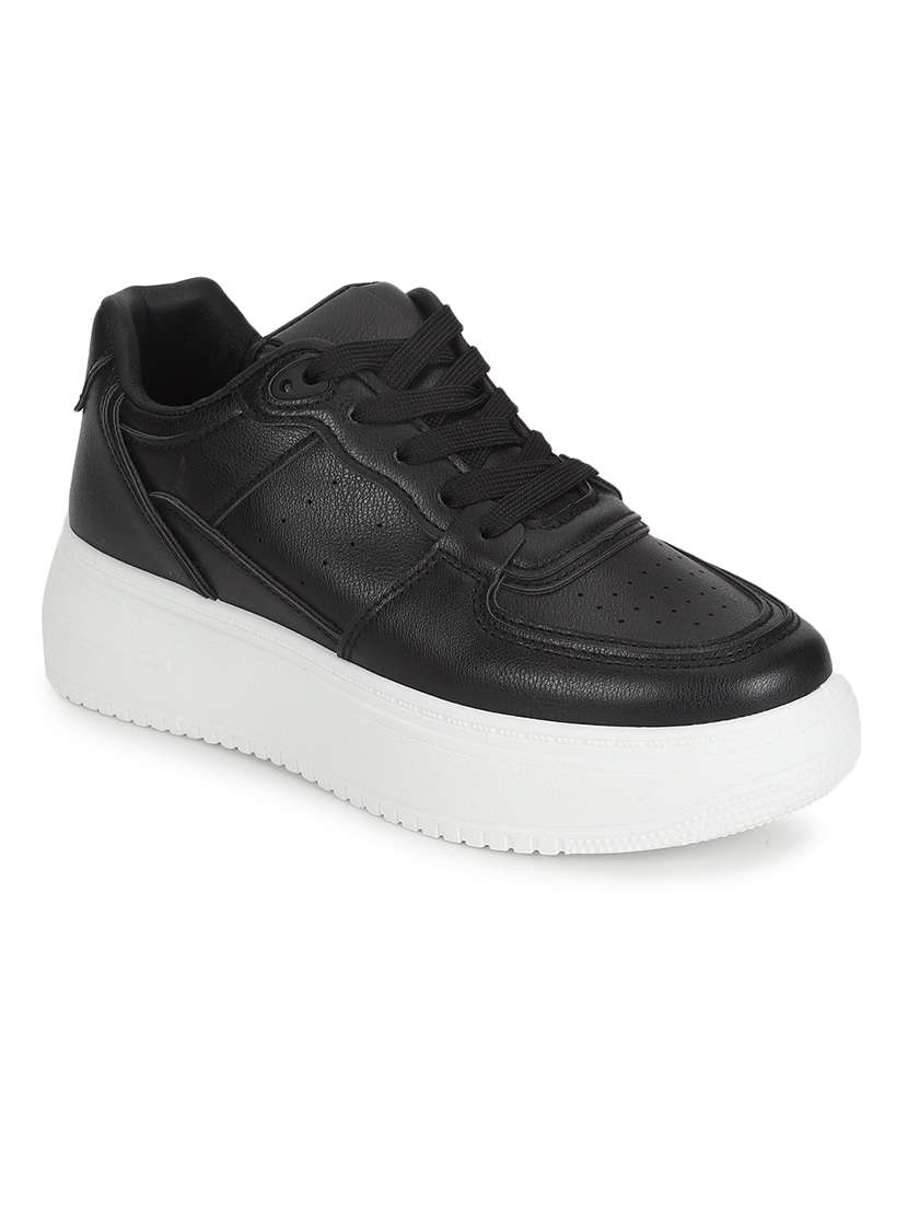 black lace-up casual shoes - 20029604 - Standard Image - 1