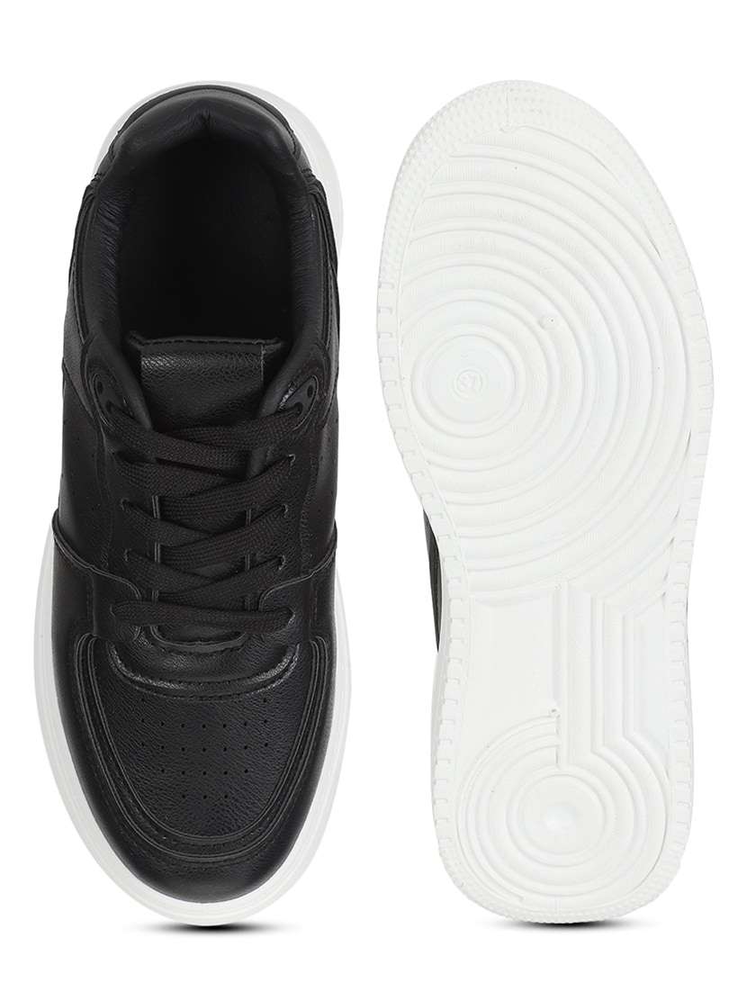black lace-up casual shoes - 20029604 - Standard Image - 4