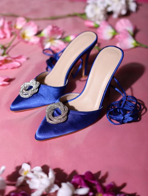 blue lace-up stiletto sandals - 20029612 - Standard Image - 0