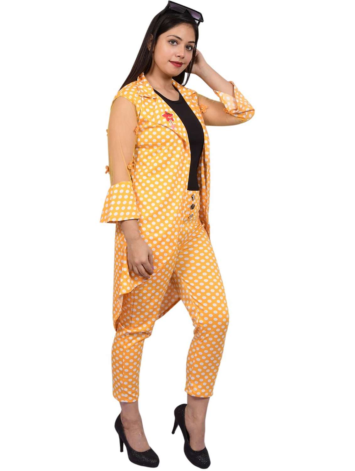 yellow lycra regular shrug - 20029687 - Standard Image - 1