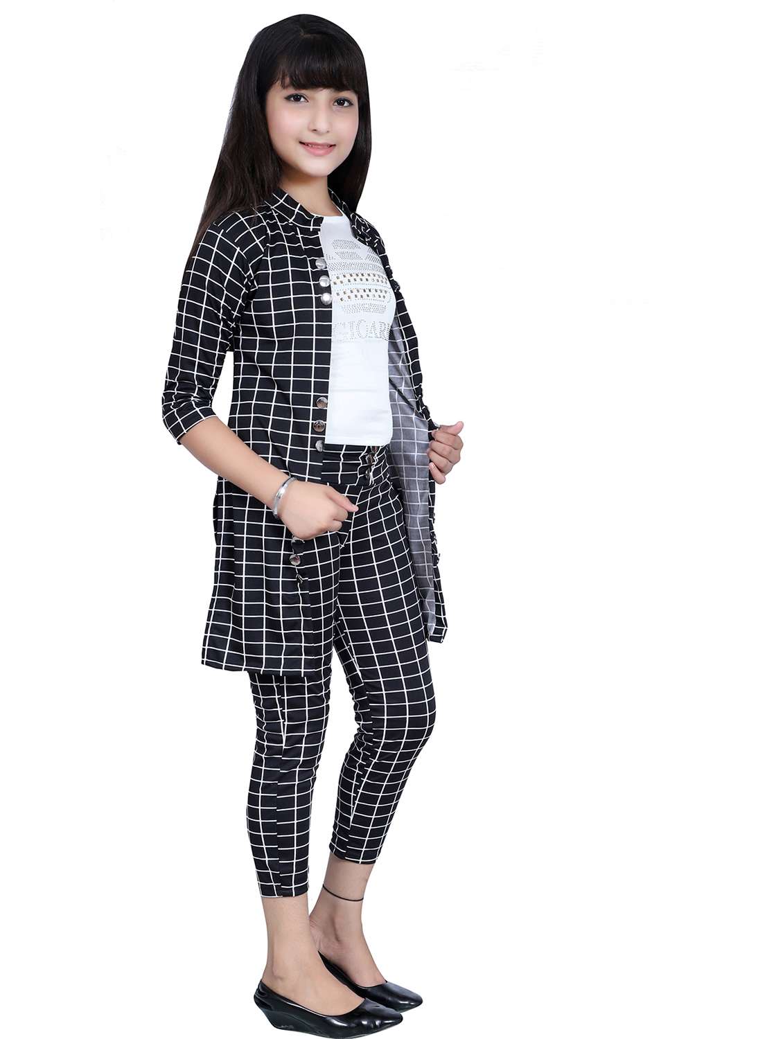 girls top and bottom set with jacket - 20029706 -  Standard Image - 1