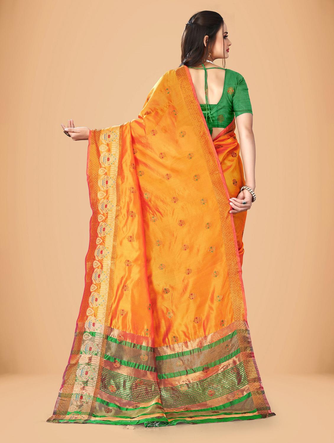 women's banarasi saree with blouse - 20029918 - Standard Image - 1
