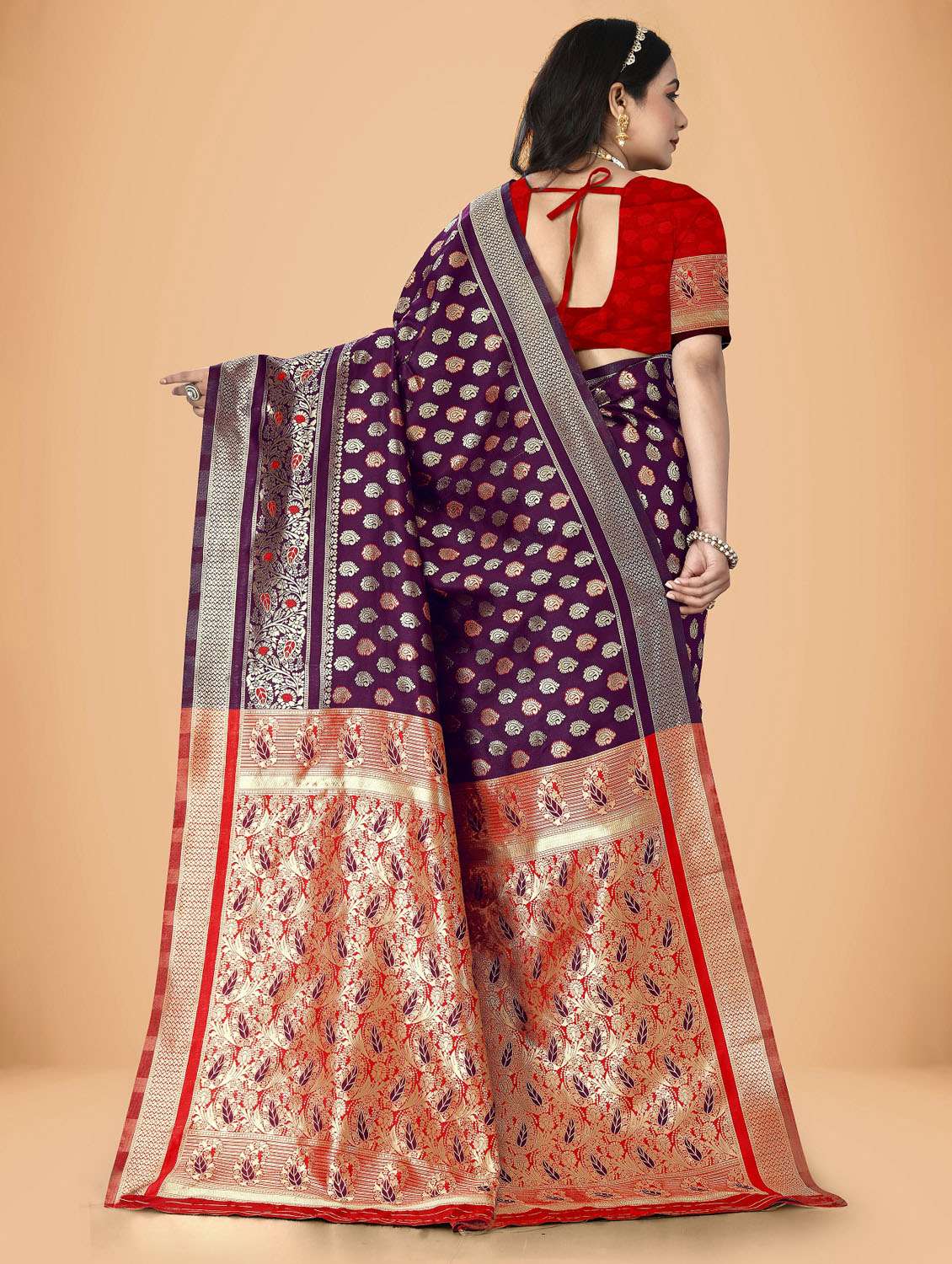 women's banarasi saree with blouse - 20029925 -  Standard Image - 1